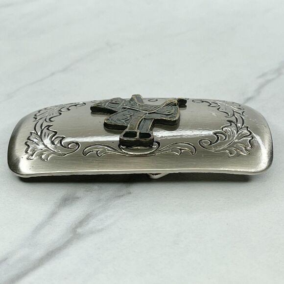 Vintage Leaves Leaf Saddle Western Belt Buckle Made in USA ✨ - Picture 9 of 9